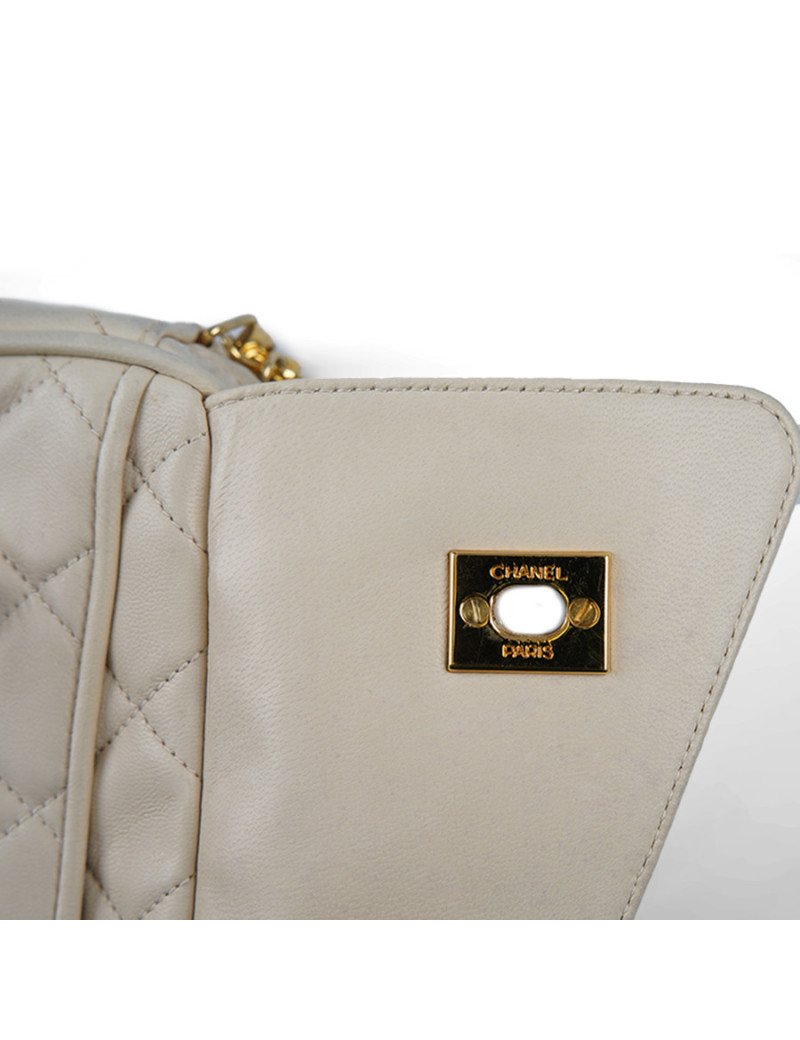 Sac vintage caméra CHANEL écru