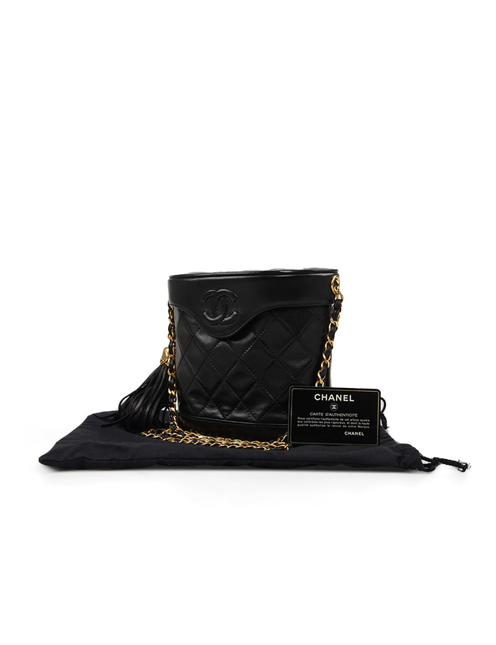 Sac vintage vanity CHANEL noir