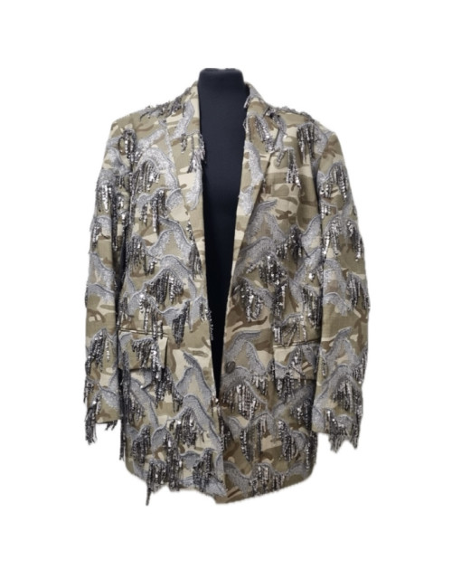 Blazer CHARLES JOURDAN by TAORAY WANG camouflage broderies