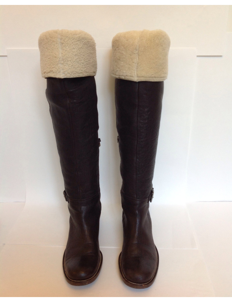 bottes MIU MIU T 38 peau retournée