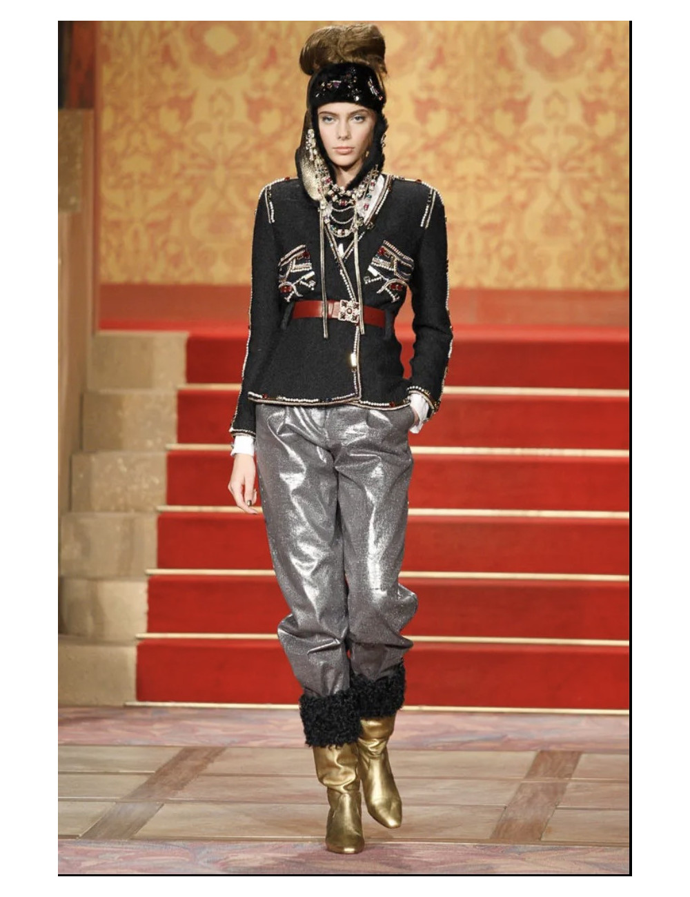 Veste 46 C HANEL tweed noir 