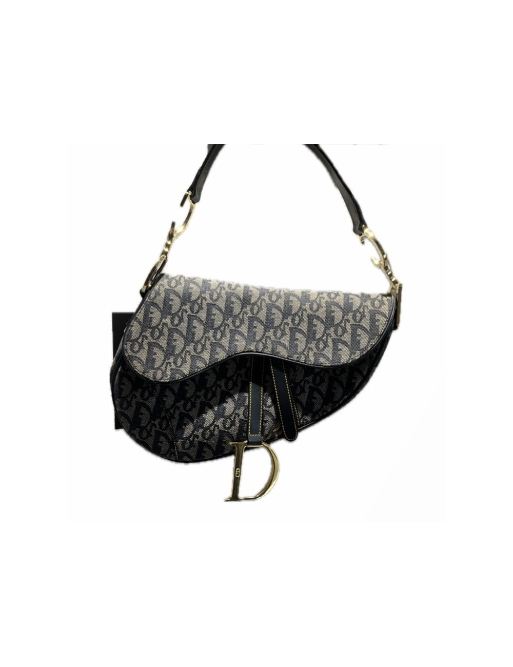 Saddle CHRISTIAN DIOR toile oblique vintage