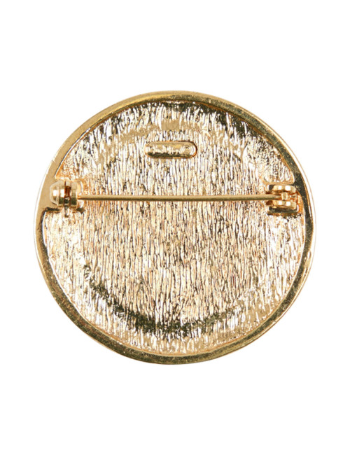 Broche ronde DIOR dorée CD