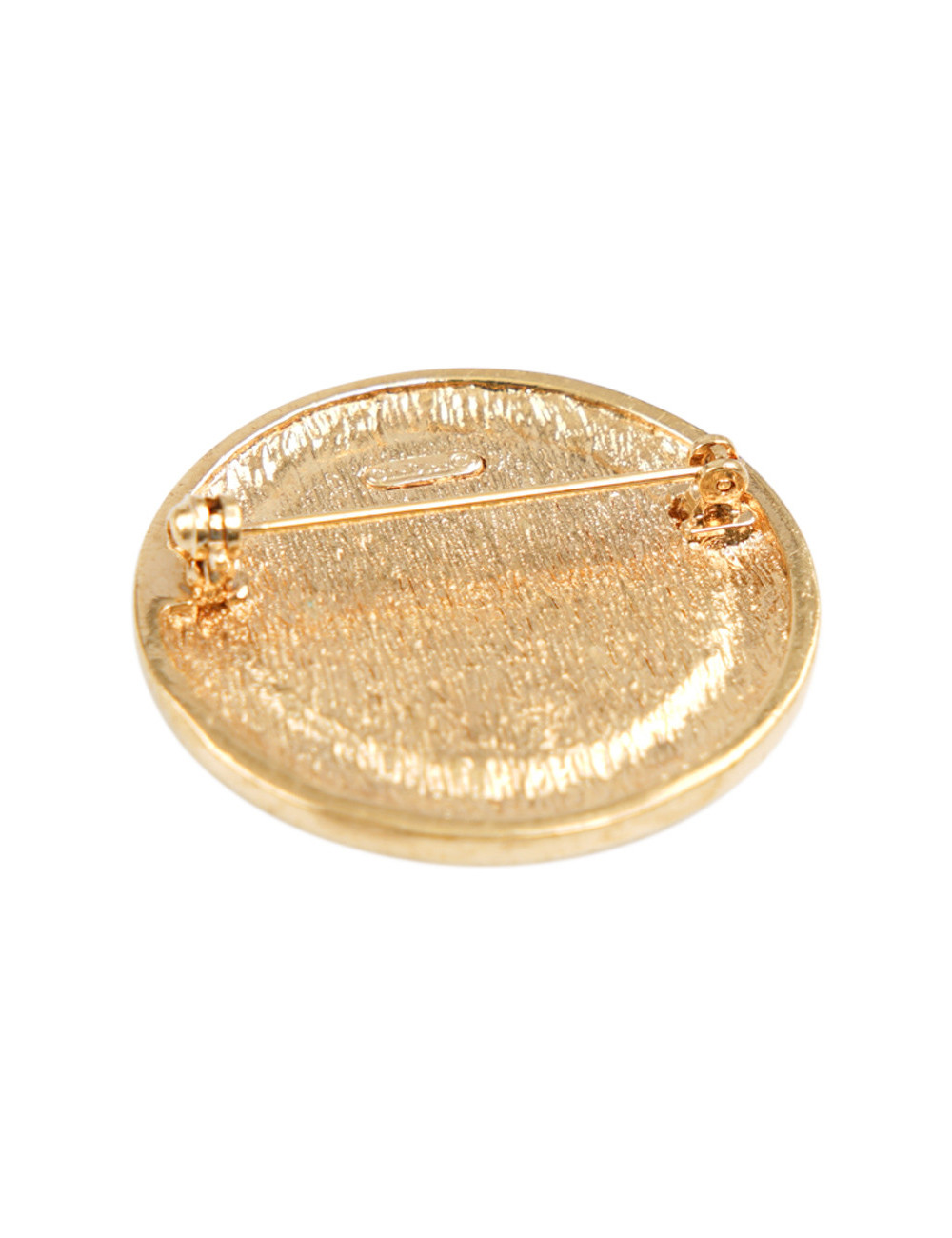 Broche ronde DIOR dorée CD