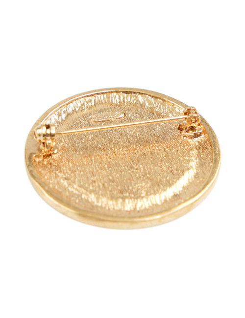 Broche ronde DIOR dorée CD