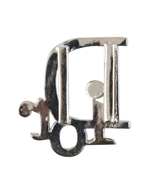 CHRISTIAN DIOR silver and rhinestones belt buckle
