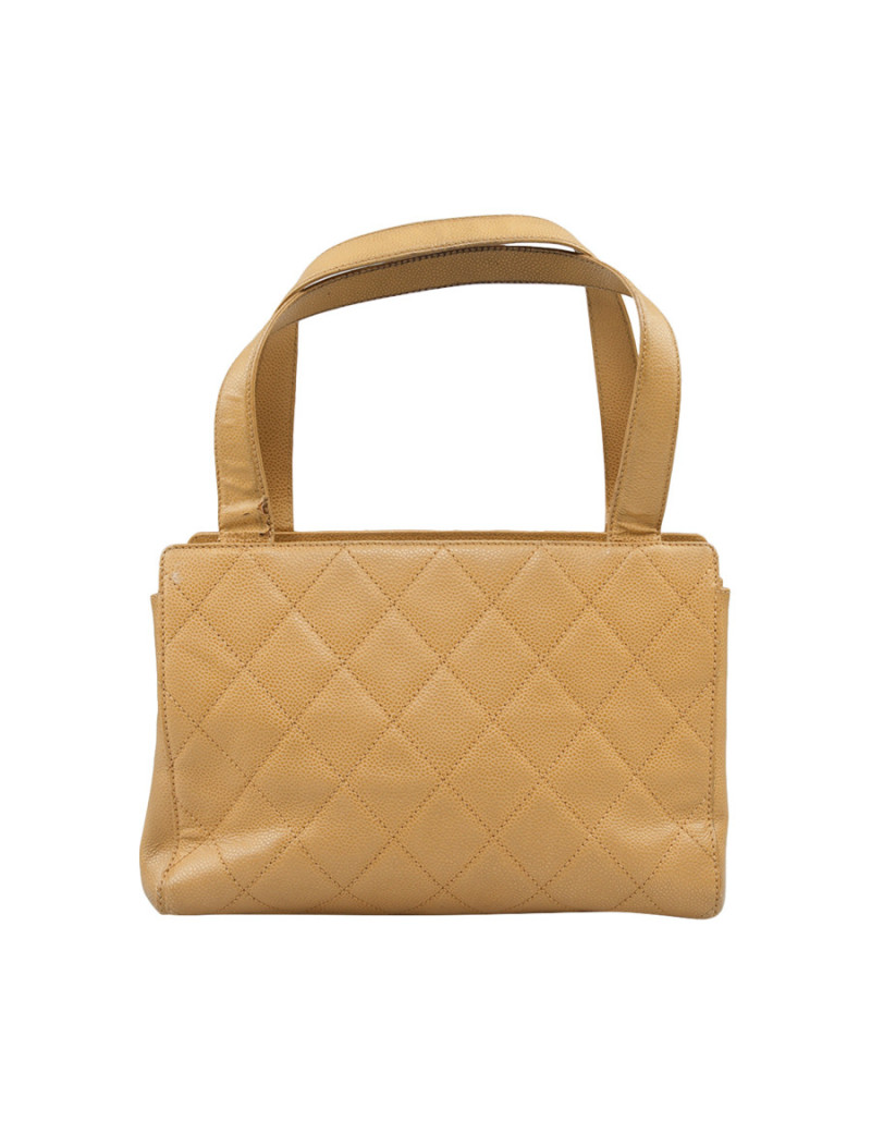 Cabas CHANEL cuir caviar beige