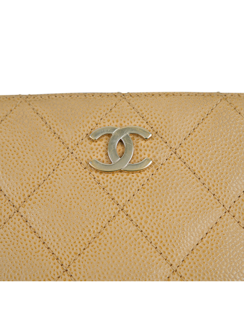 Cabas CHANEL cuir caviar beige