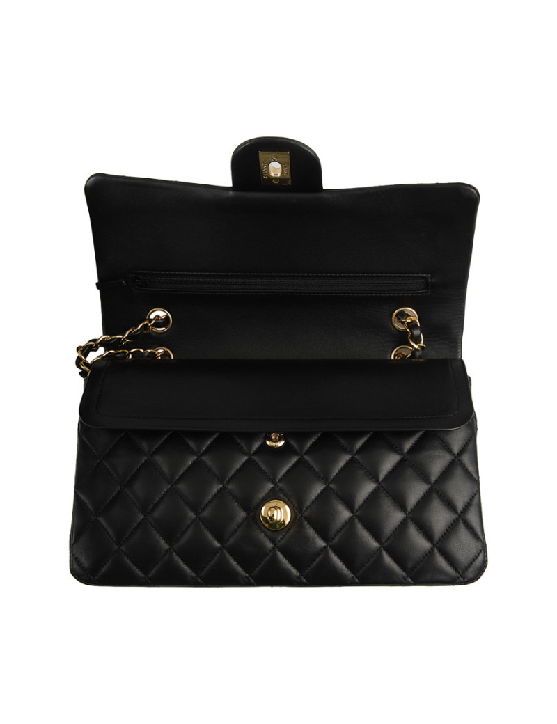Timeless CHANEL cuir d'agneau noir