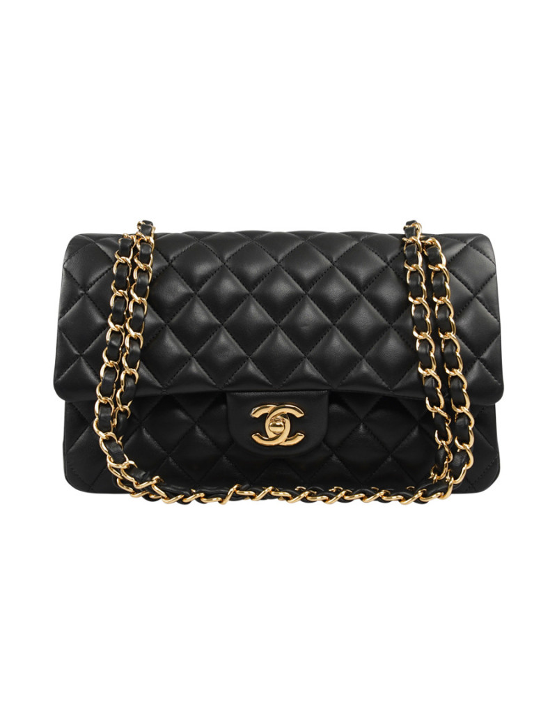 Timeless CHANEL cuir d'agneau noir