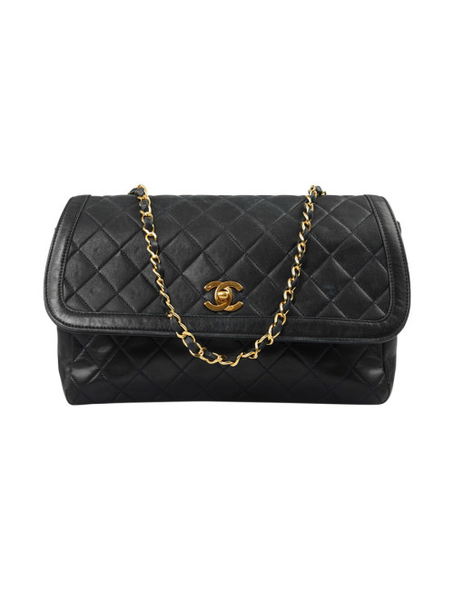 Sac vintage CHANEL bleu marine