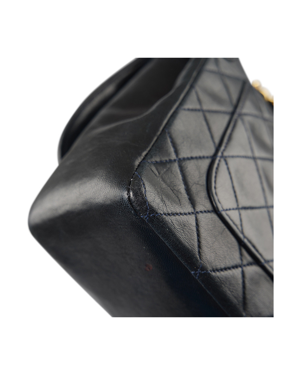 Sac vintage CHANEL bleu marine