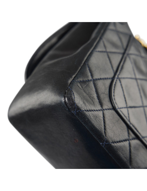 Sac vintage CHANEL bleu marine