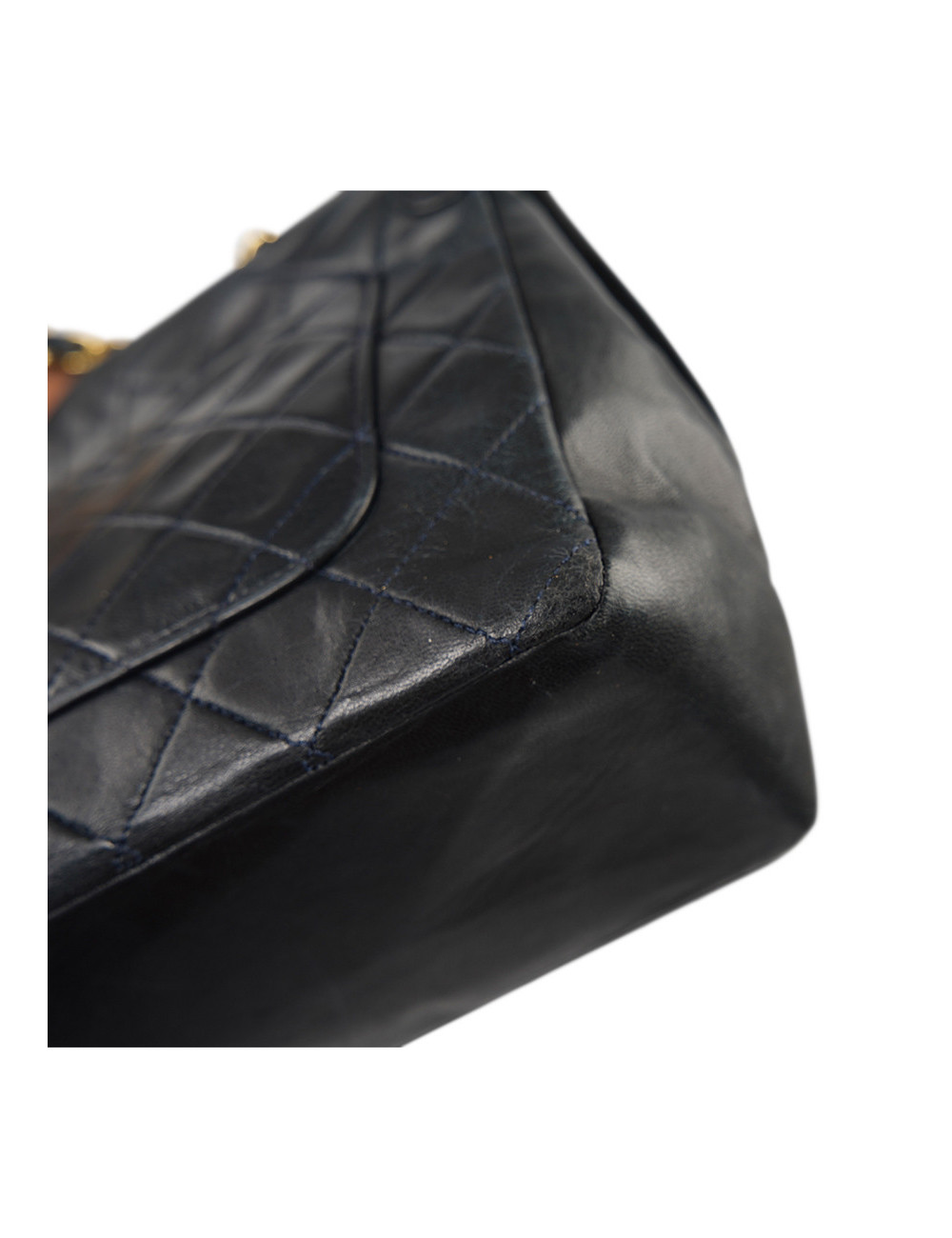 Sac vintage CHANEL bleu marine