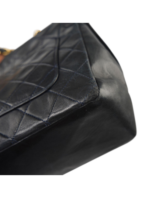 Sac vintage CHANEL bleu marine