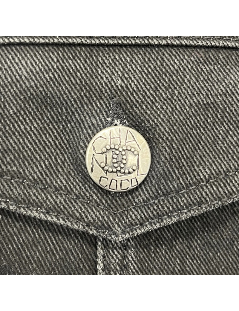 Veste CHANEL denim antracite T 36