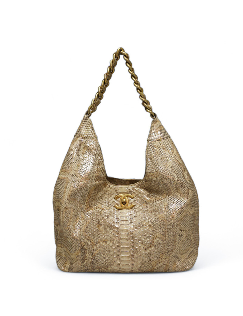 Sac CHANEL Paris Dallas python doré