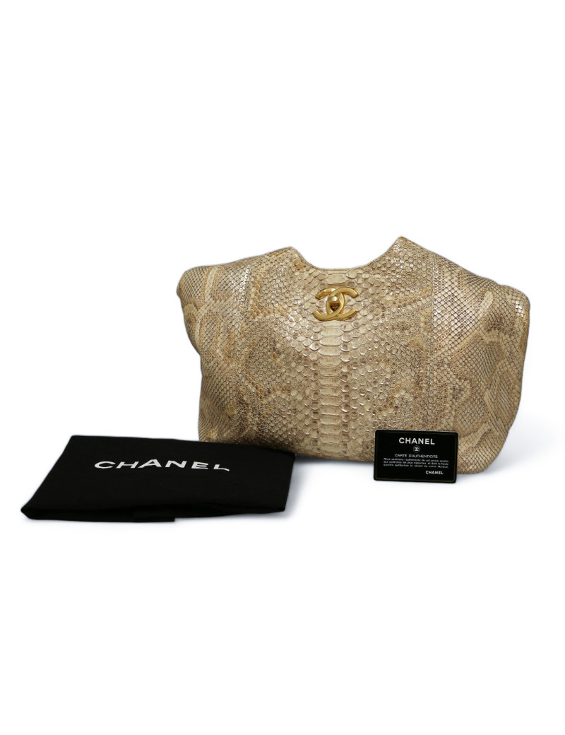 Sac CHANEL Paris Dallas python doré