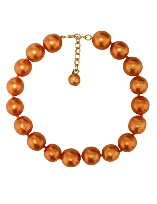 Chocker CHANEL perles baroques nacrées pâte de verre