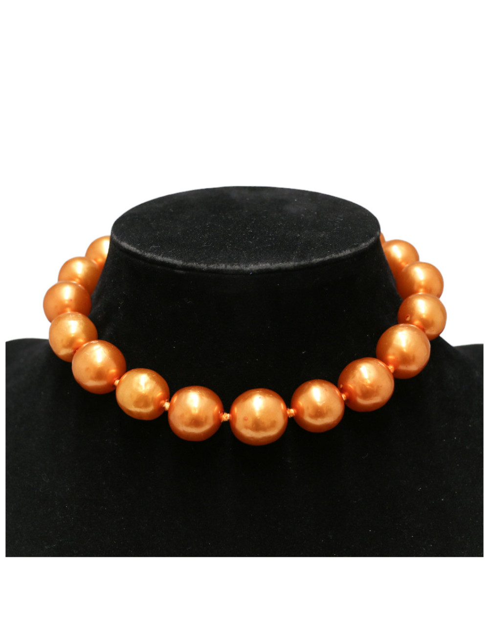 Chocker CHANEL perles baroques nacrées pâte de verre