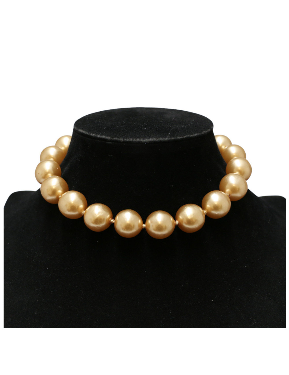 CHANEL vintage baroque molten-glass beads choker