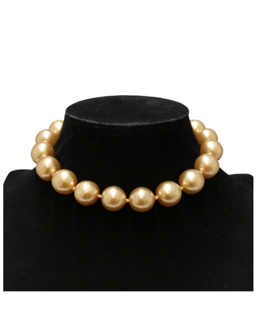 CHANEL vintage baroque molten-glass beads choker