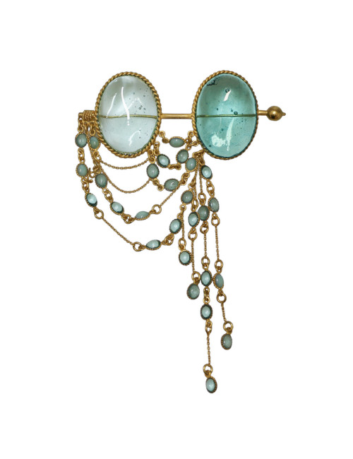 Broche GRIPOIX Pâte de verre