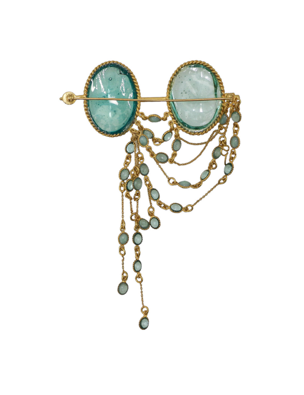 Broche GRIPOIX Pâte de verre