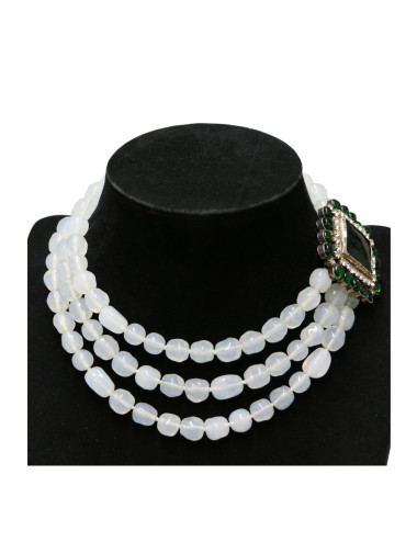 Collier d'apparat MARGUERITE DE VALOIS pâte de verre