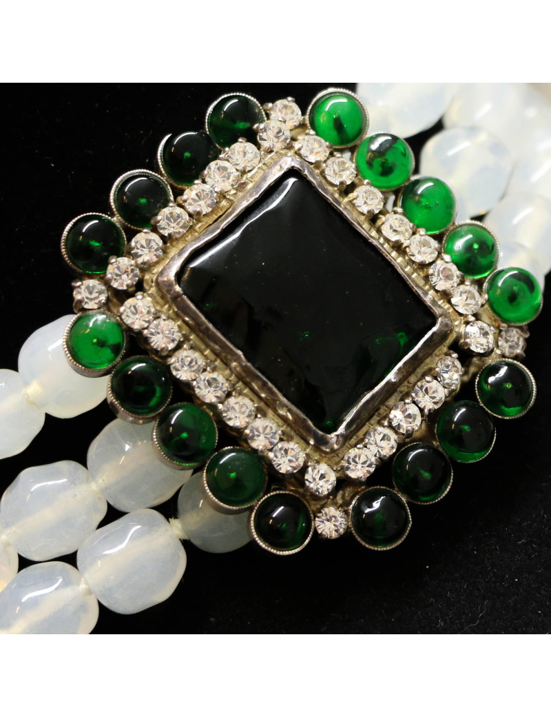 Collier d'apparat MARGUERITE DE VALOIS pâte de verre