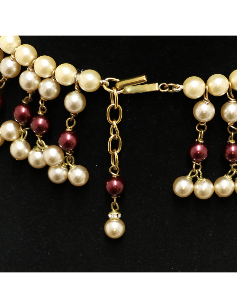 Collier MARGUERITE DE VALOIS perles pendantes