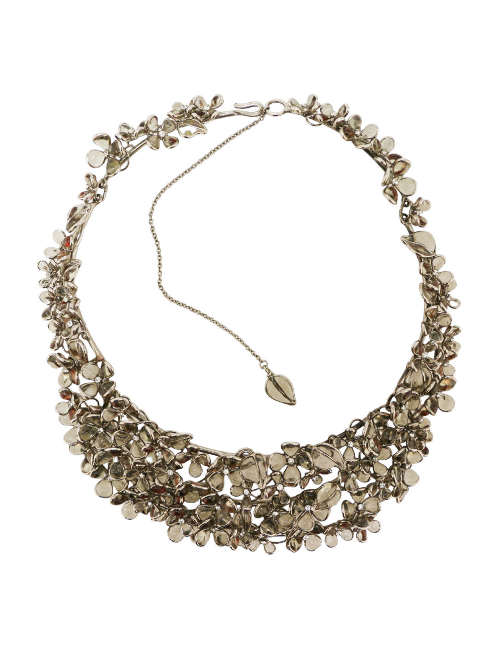 Collier MARGUERITE DE VALOIS fleurettes pâte de verre