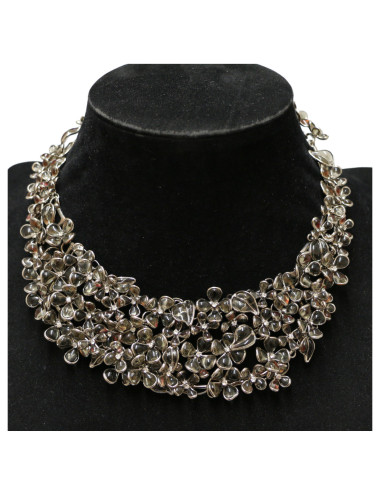 Collier MARGUERITE DE VALOIS fleurettes pâte de verre 2