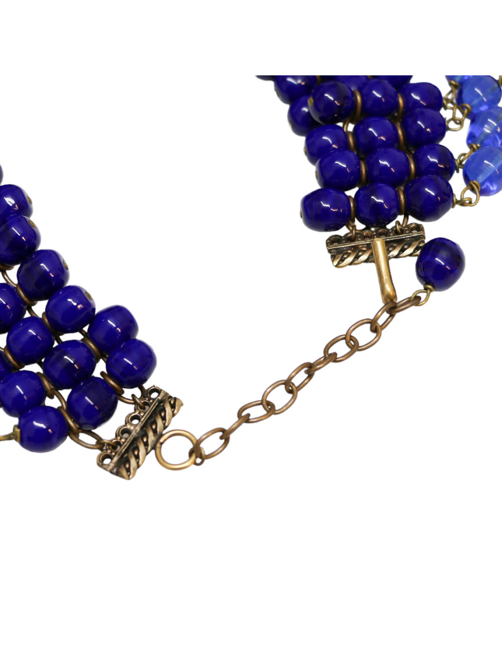 Chocker MARGUERITE DE VALOIS perles pendantes pâte de verre