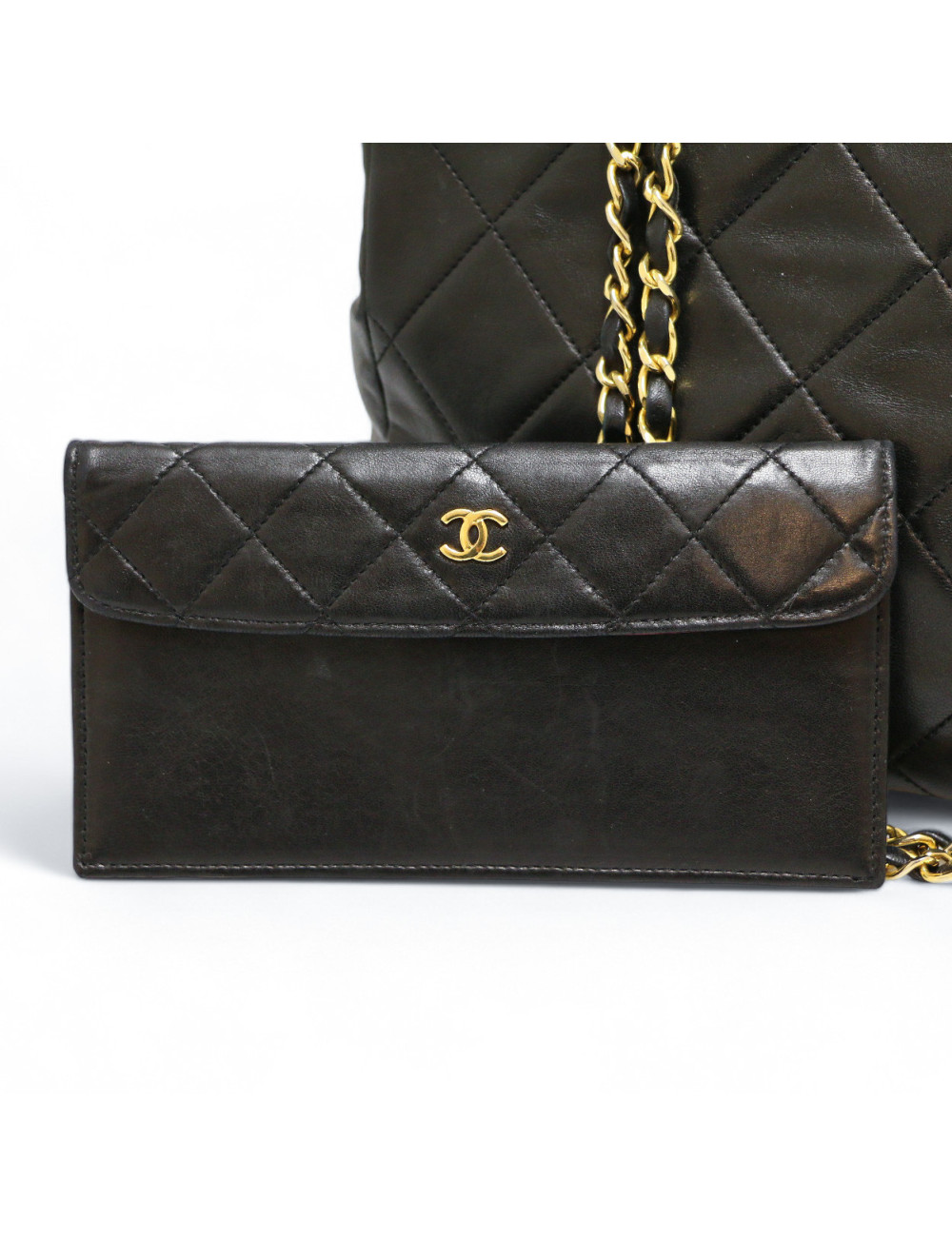 CHANEL big tote bag with matching wallet
