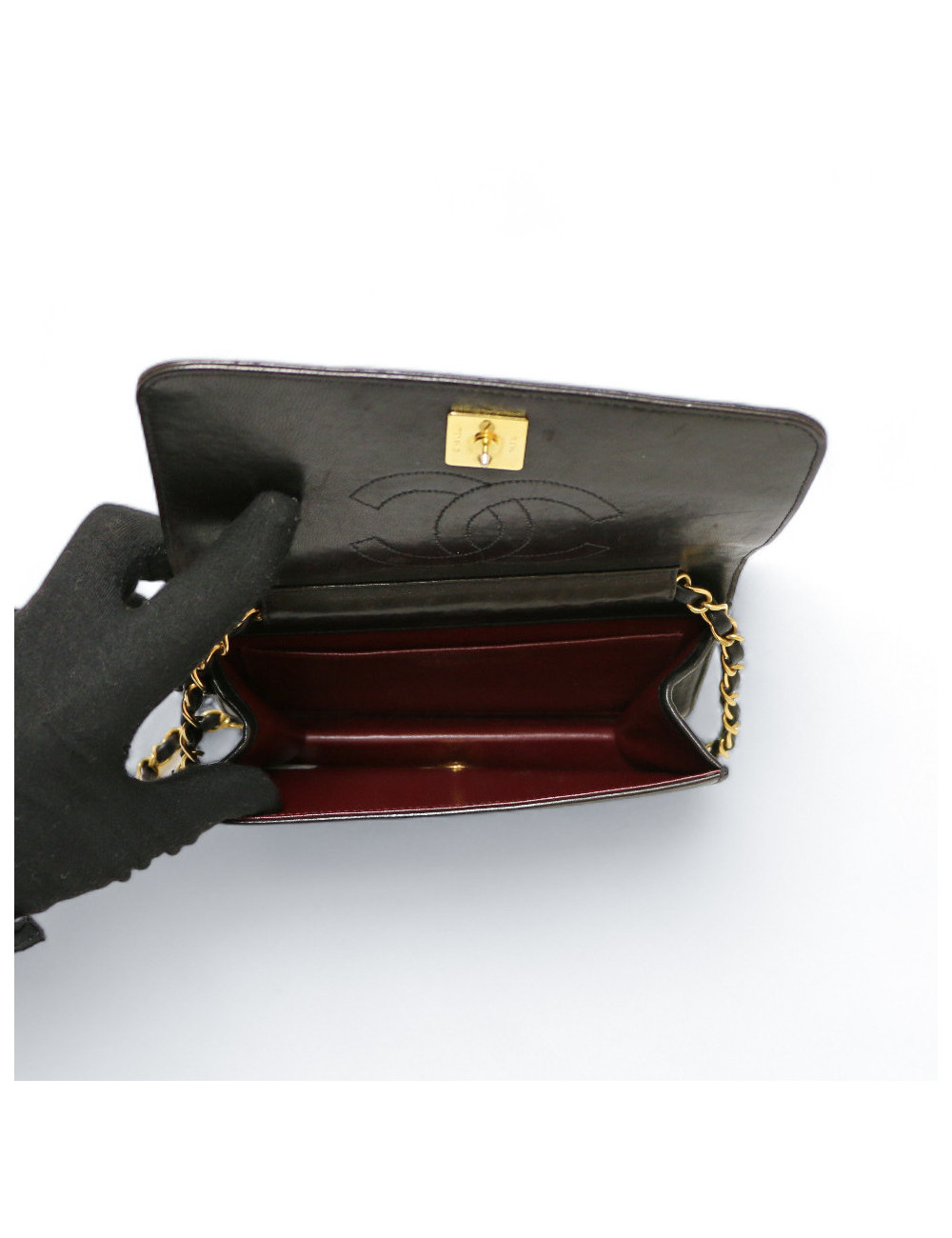 Sac enveloppe CHANEL noir