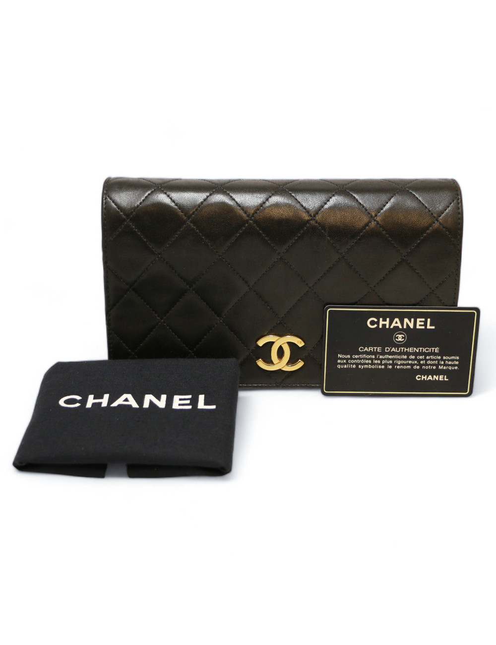 Sac enveloppe CHANEL noir