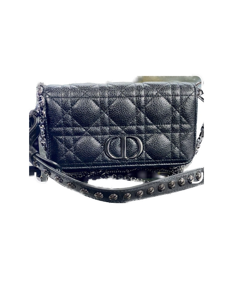 Sac Caro DIOR grainé noir