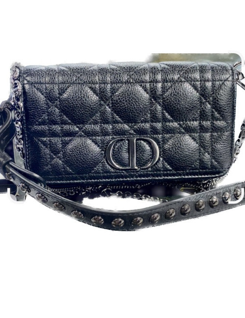 Sac Caro DIOR grainé noir