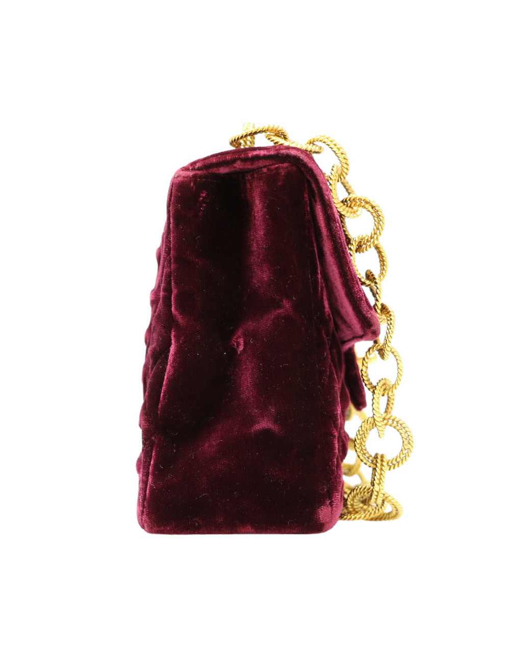 Sac du soir CHANEL velours rouge cardinal