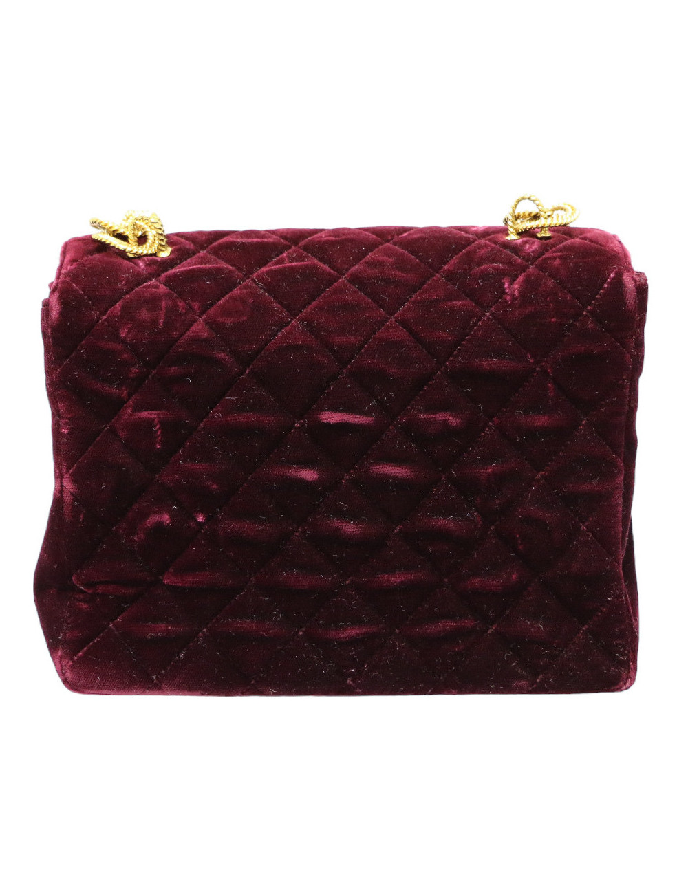 Sac du soir CHANEL velours rouge cardinal