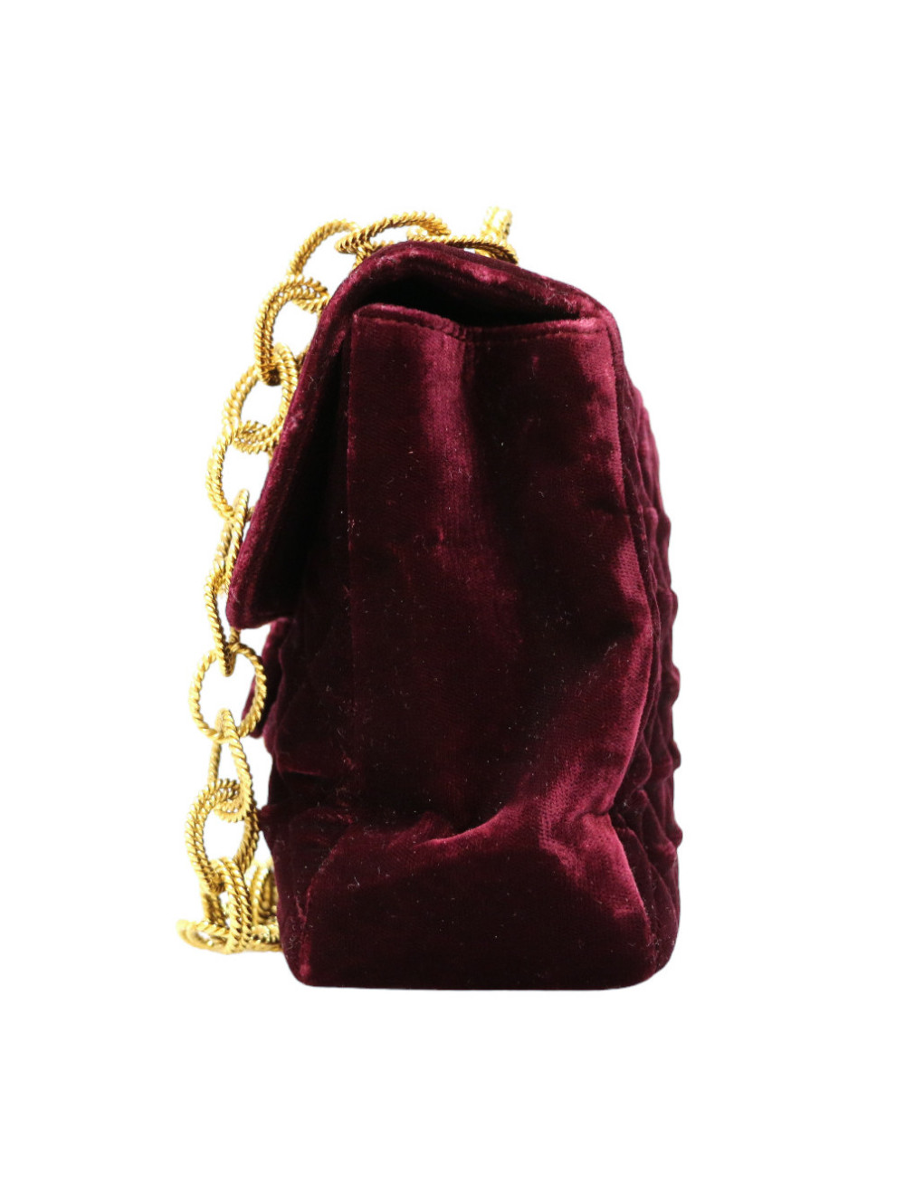 Sac du soir CHANEL velours rouge cardinal