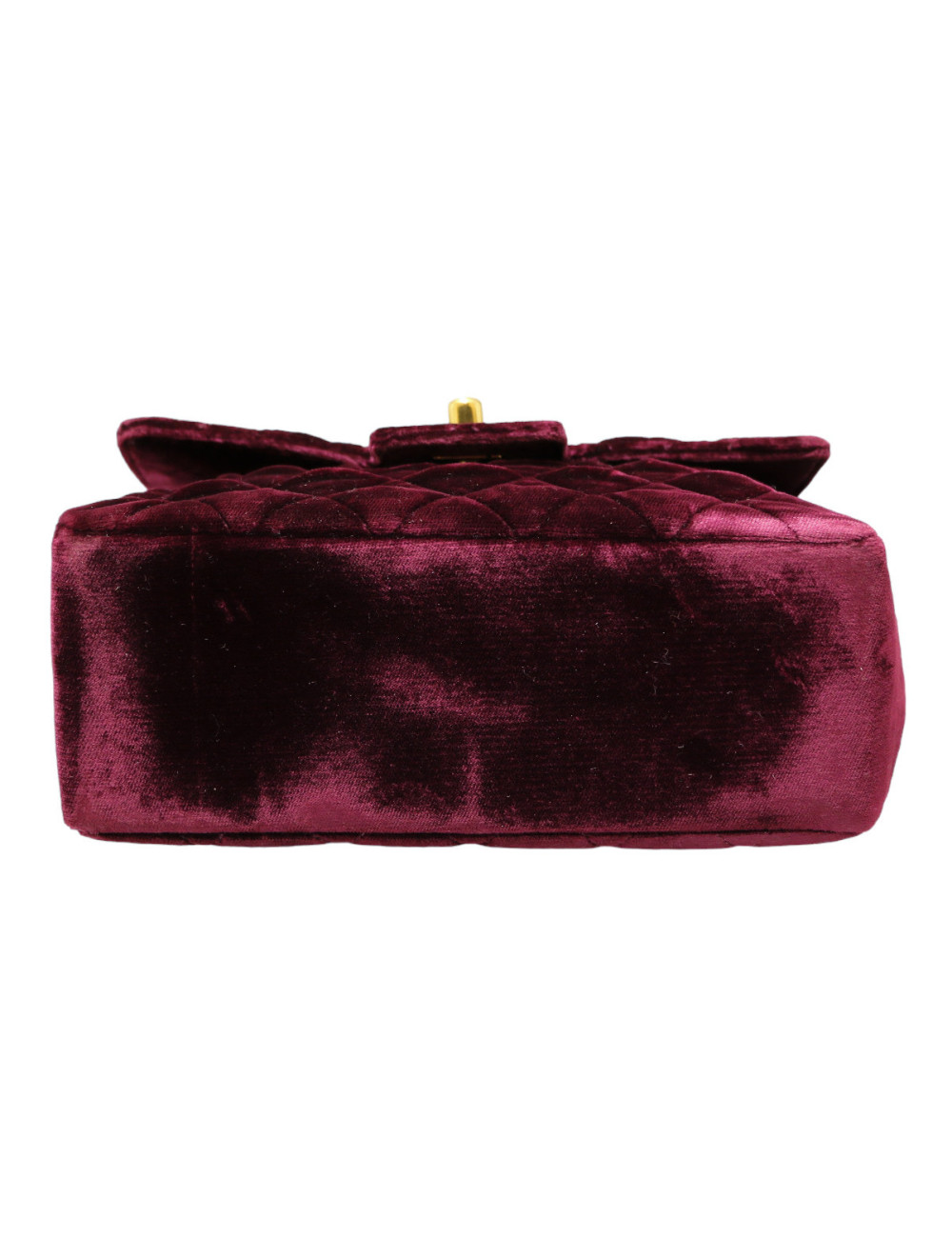 Sac du soir CHANEL velours rouge cardinal