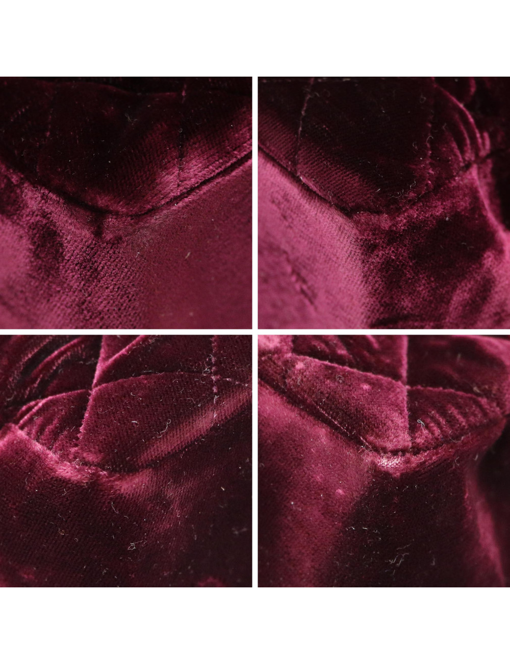 Sac du soir CHANEL velours rouge cardinal