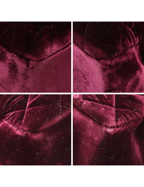 Sac du soir CHANEL velours rouge cardinal