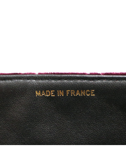 Sac du soir CHANEL velours rouge cardinal