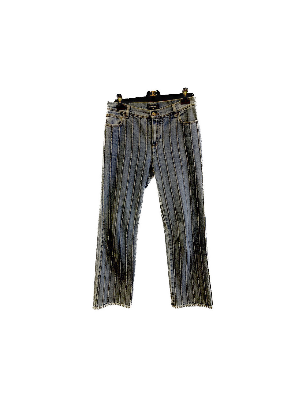 Pantalon CHANEL denim bleu