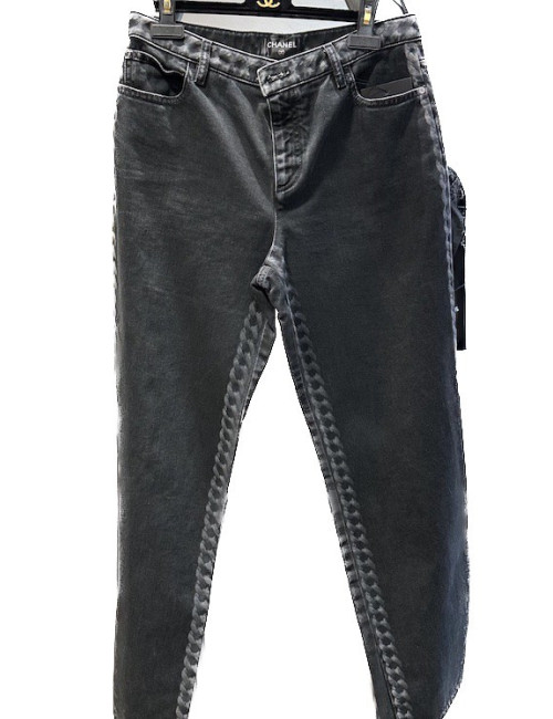 Pantalon T 40 CHANEL denim gris