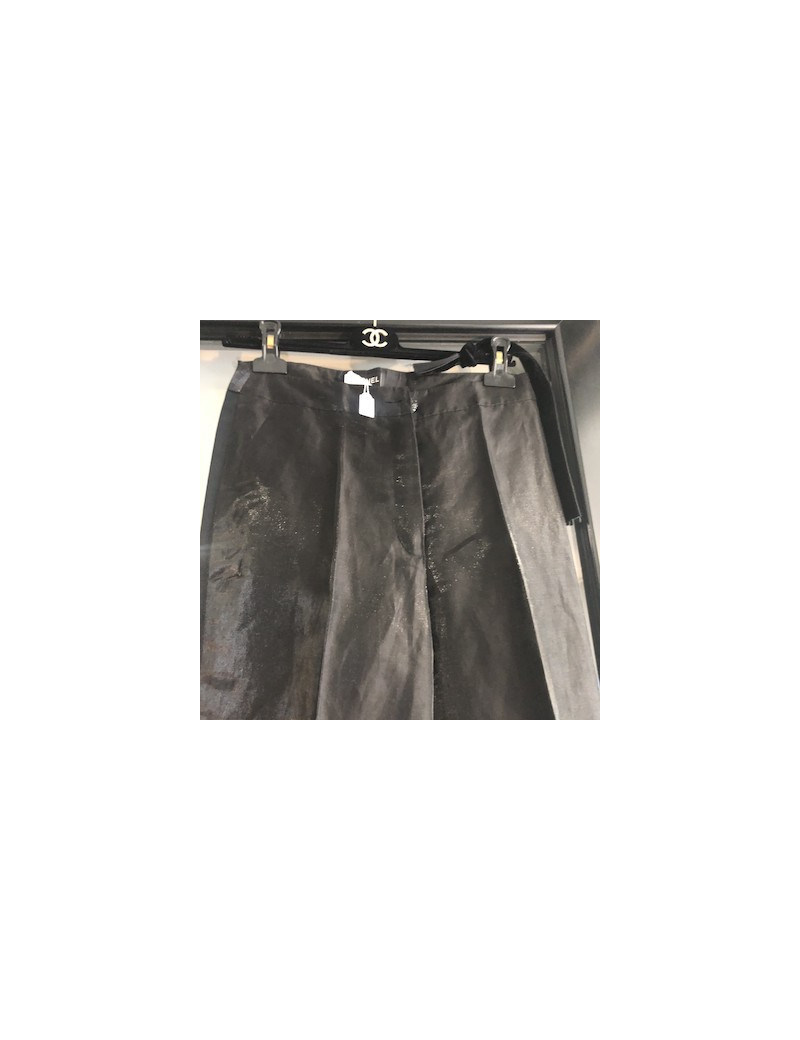 Pantalon T 38 CHANEL noir irisé