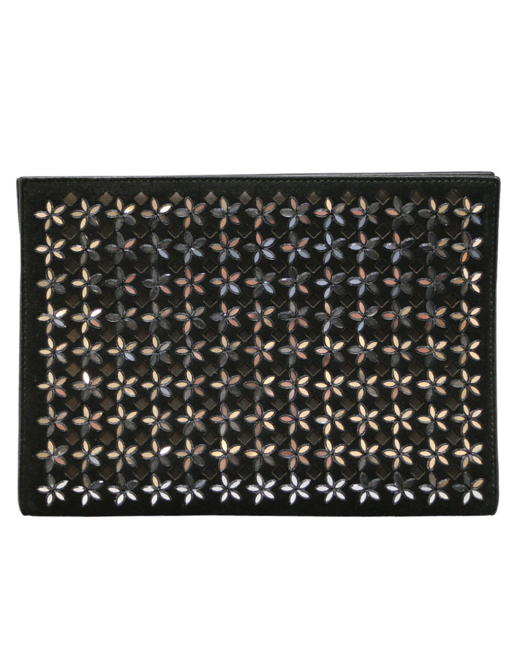 Pochette ALAIA chamois décor de miroirs